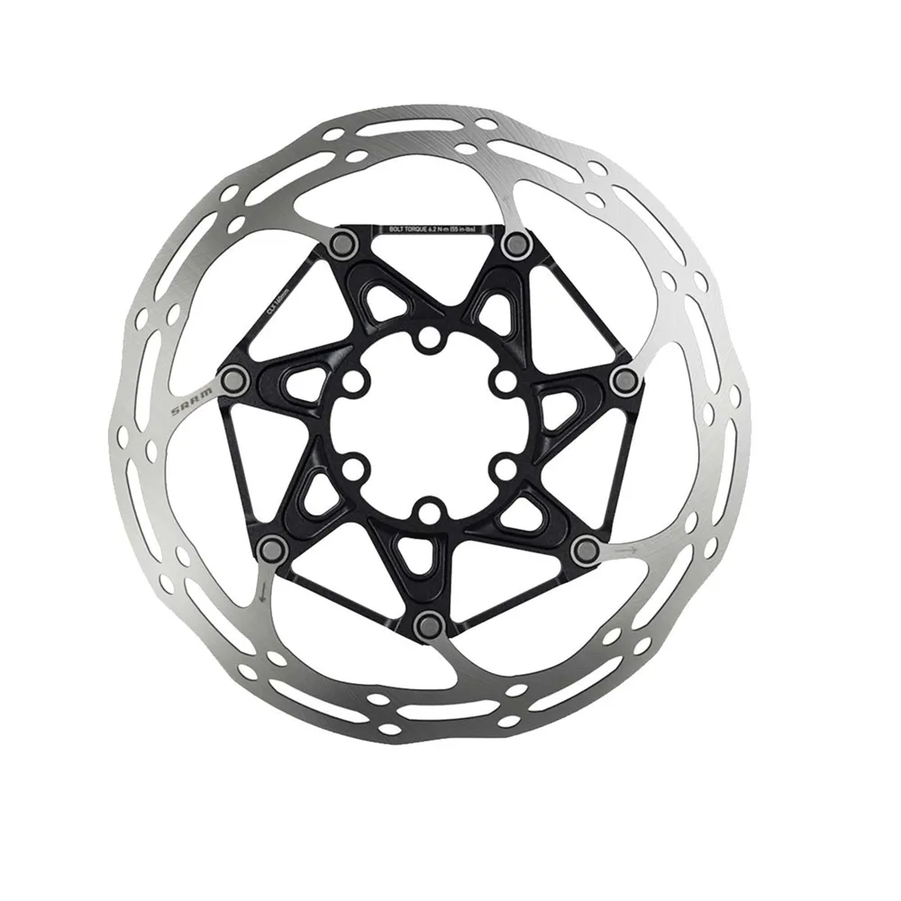uPRISE Bikes Sram Centerline 2 Piece Black Rounded Disc Rotor - 180mm | Price match, 365 day return s, 18-Month Warranty, Finance Available & Free UK Delivery