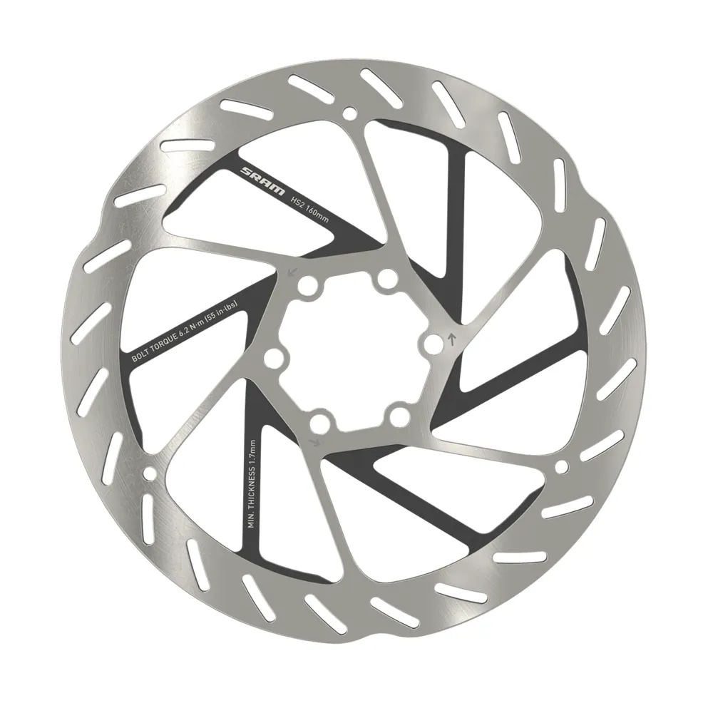 uPRISE Bikes Sram HS2 6-Bolt Rotor Includes Steel Rotor Bolts - 160mm | Price match, 365 day return s, 18-Month Warranty, Finance Available & Free UK Delivery