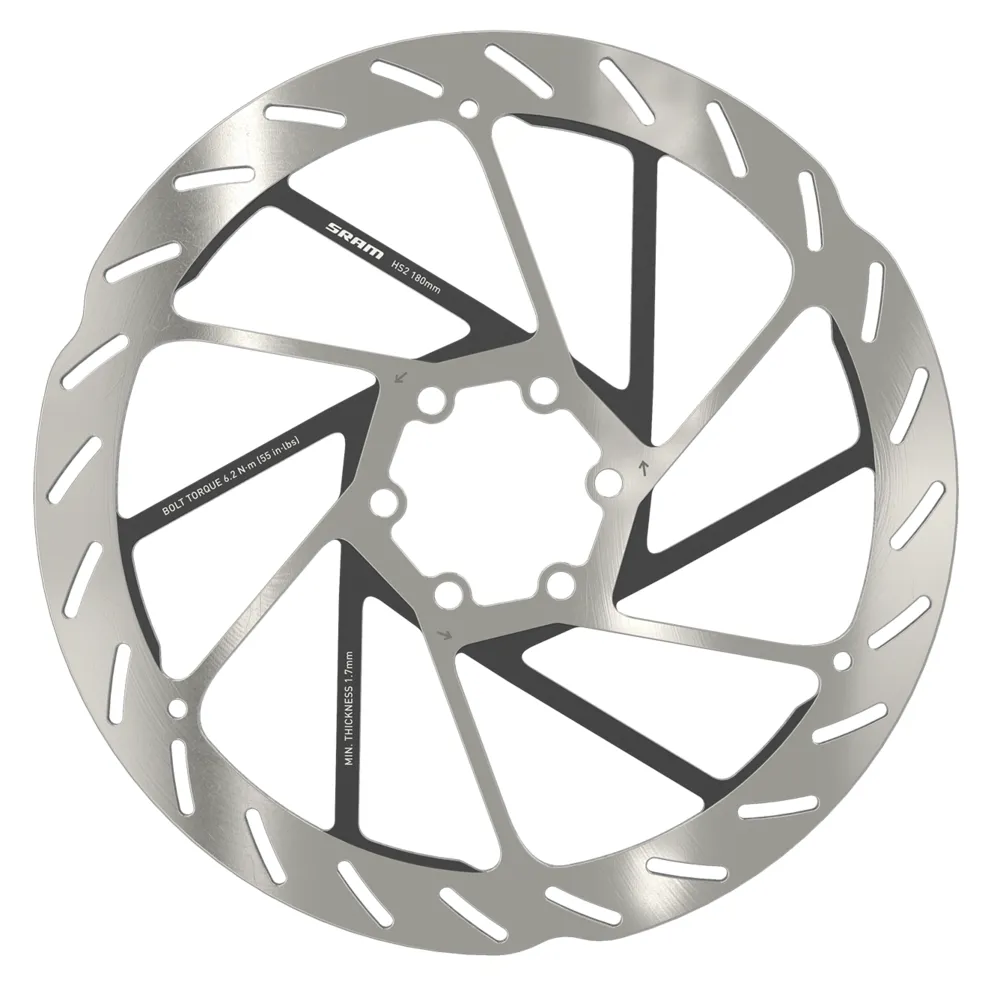 uPRISE Bikes Sram HS2 6-Bolt Rotor Includes Steel Rotor Bolts - 180mm | Price match, 365 day return s, 18-Month Warranty, Finance Available & Free UK Delivery