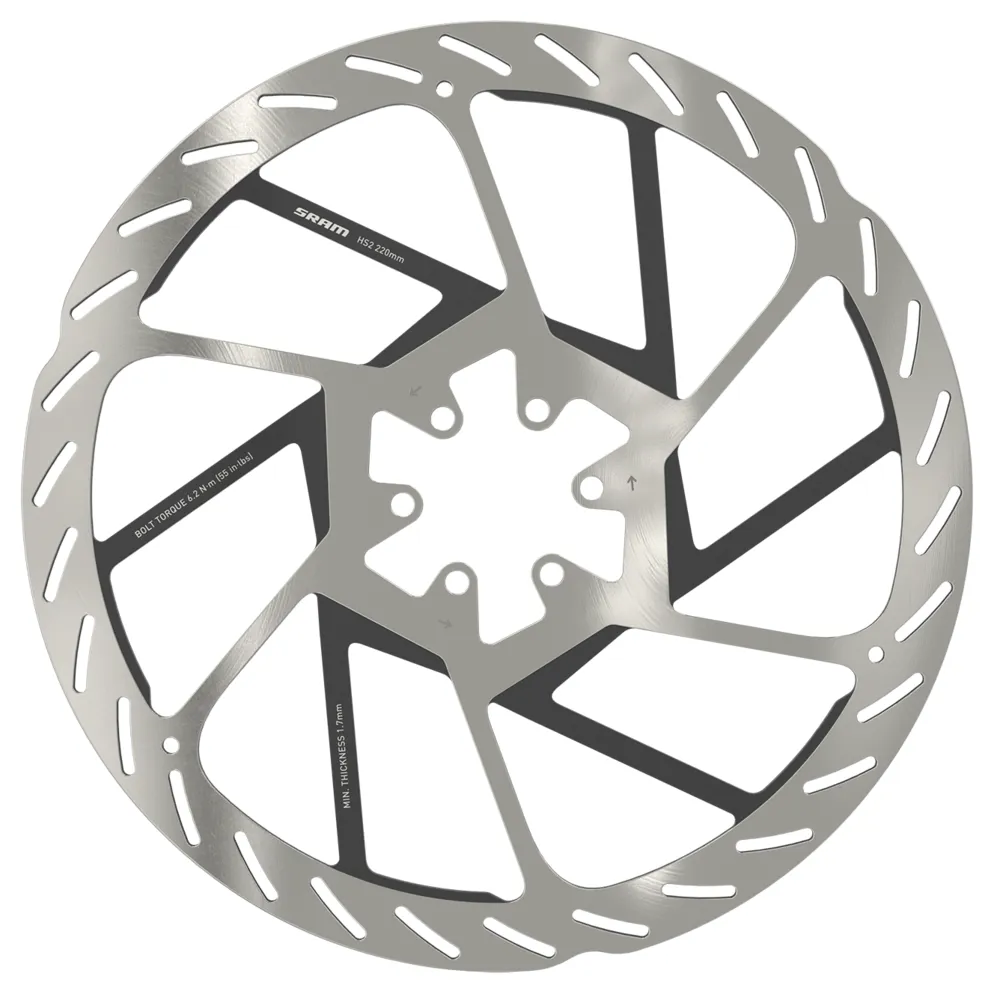uPRISE Bikes Sram HS2 6-Bolt Rotor Includes Steel Rotor Bolts - 220mm | Price match, 365 day return s, 18-Month Warranty, Finance Available & Free UK Delivery