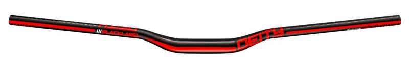Deity Blacklabel 800mm Handlebar 31.8mm Bore 25mm Rise - Black/Red