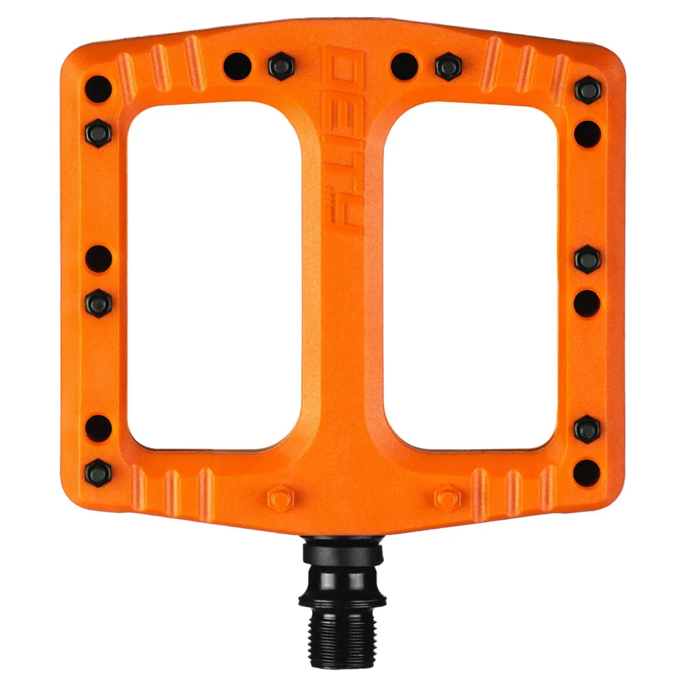 uPRISE Bikes Deity Deftrap Flat MTB Pedals - Orange | Price match, 365 day return s, 18-Month Warranty, Finance Available & Free UK Delivery