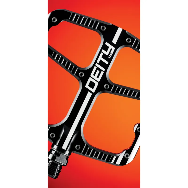 Deity Flat Trak MTB Flat Pedals: - Black-3