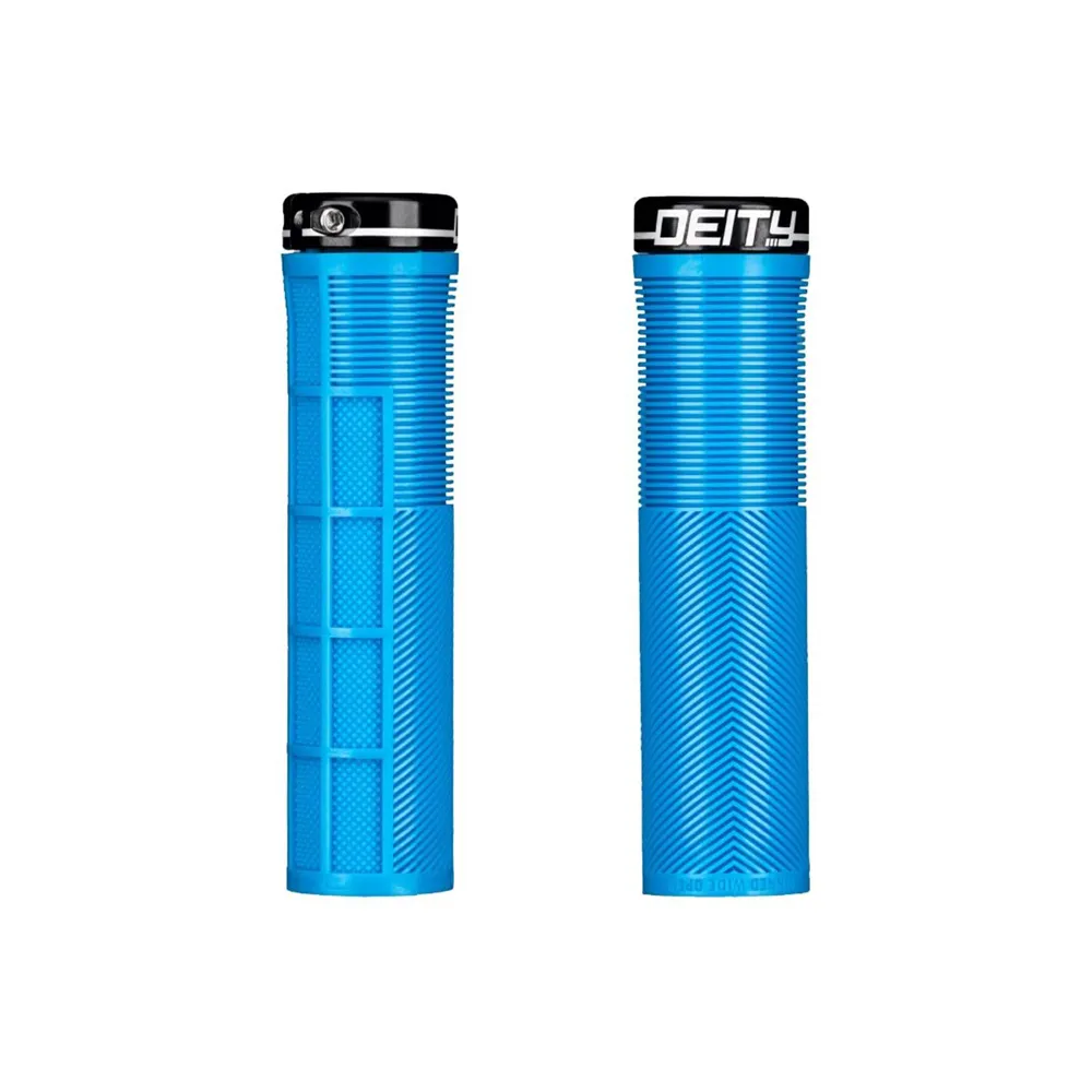 uPRISE Bikes Deity Knuckleduster MTB Handlebar Grips - Blue | Price match, 365 day return s, 18-Month Warranty, Finance Available & Free UK Delivery