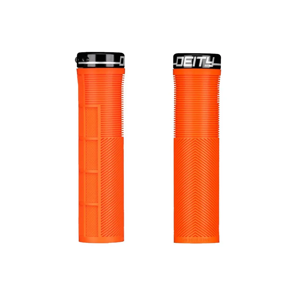uPRISE Bikes Deity Knuckleduster MTB Handlebar Grips - Orange | Price match, 365 day return s, 18-Month Warranty, Finance Available & Free UK Delivery