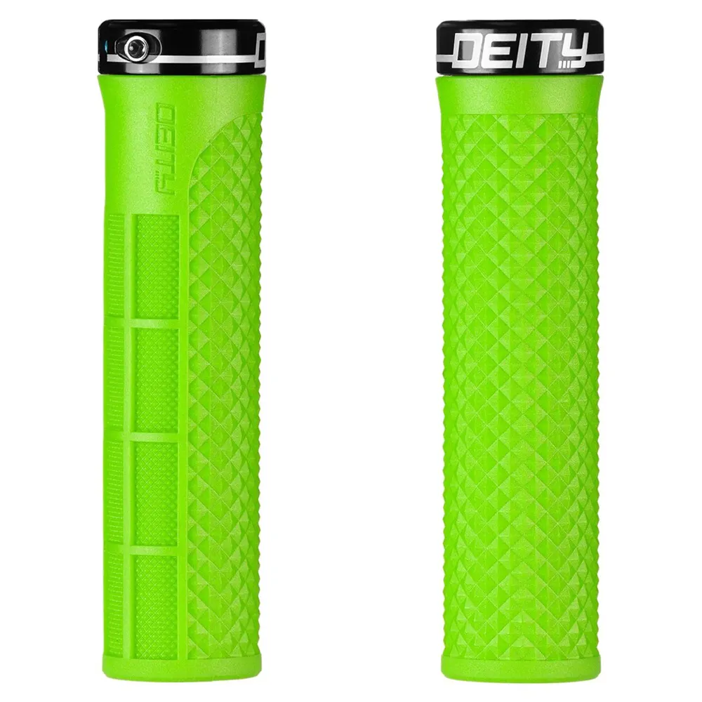 uPRISE Bikes Deity Lockjaw MTB Handlebar Grips - Green | Price match, 365 day return s, 18-Month Warranty, Finance Available & Free UK Delivery