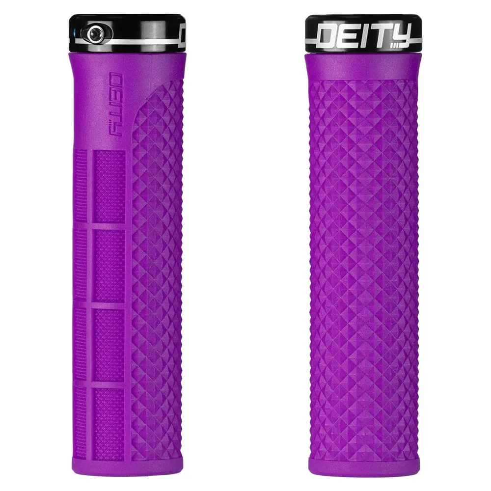 uPRISE Bikes Deity Lockjaw MTB Handlebar Grips - Purple | Price match, 365 day return s, 18-Month Warranty, Finance Available & Free UK Delivery