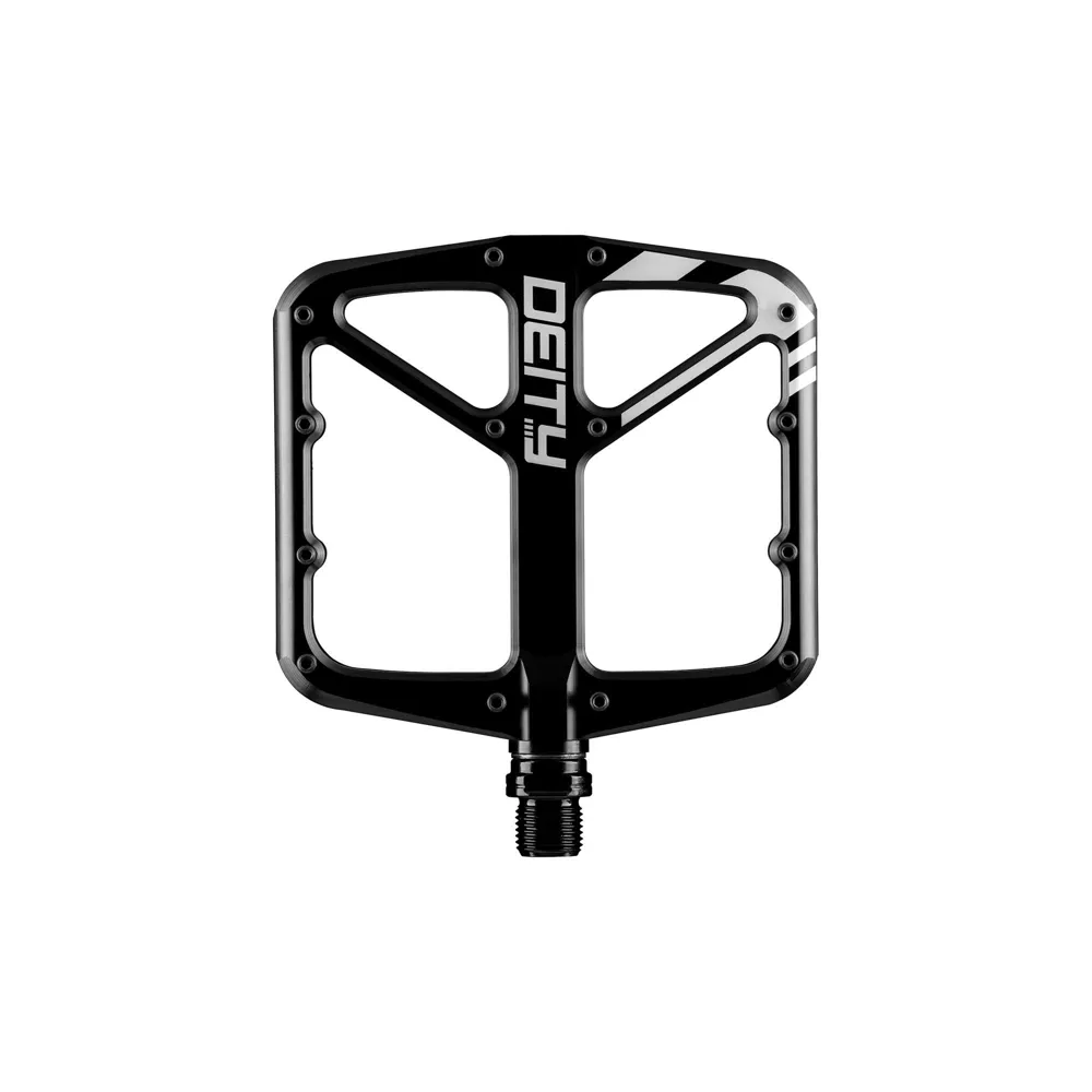 uPRISE Bikes Deity Supervillain Flat MTB Pedals - Black | Price match, 365 day return s, 18-Month Warranty, Finance Available & Free UK Delivery