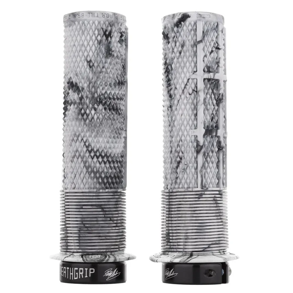 uPRISE Bikes DMR BRENDOG DeathGrip Flange MTB Grips - Thick - Snow Camo | Price match, 365 day returns, 18-Month Warranty, Finance Available & Free UK Delivery