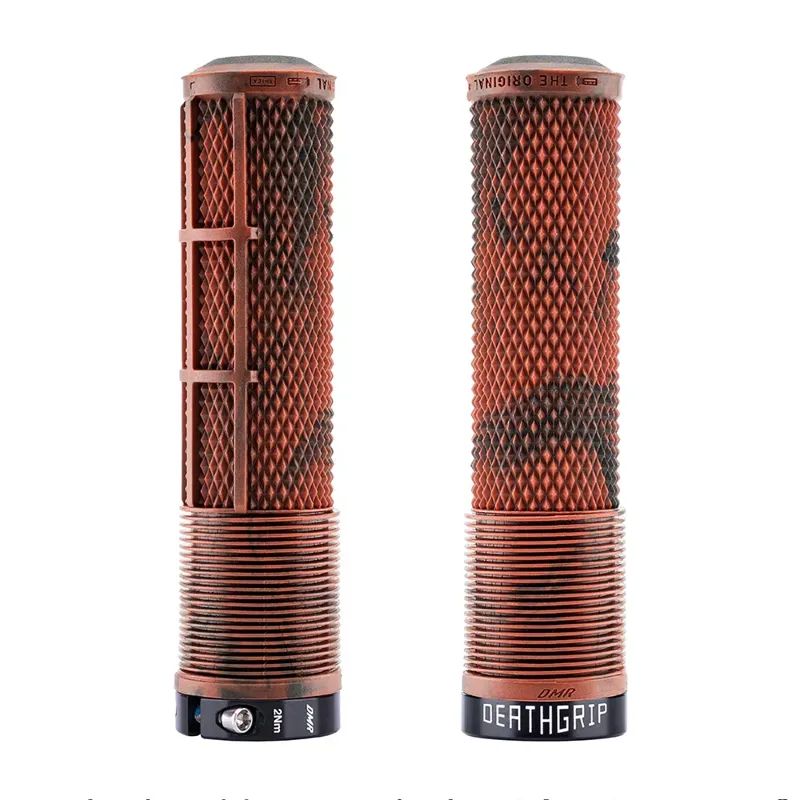 DMR DeathGrip 2 Flangeless MTB Grips - Thick - Brown Marble