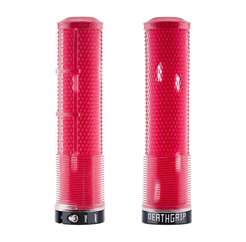 DMR DeathGrip 2 Flangeless MTB Grips - Thick - Clear Red