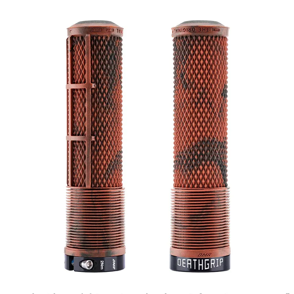 uPRISE Bikes DMR - DeathGrip 2 Flangeless MTB Grips - Thin - Brown Marble | Price match, 365 day returns, 18-Month Warranty, Finance Available & Free UK Delivery