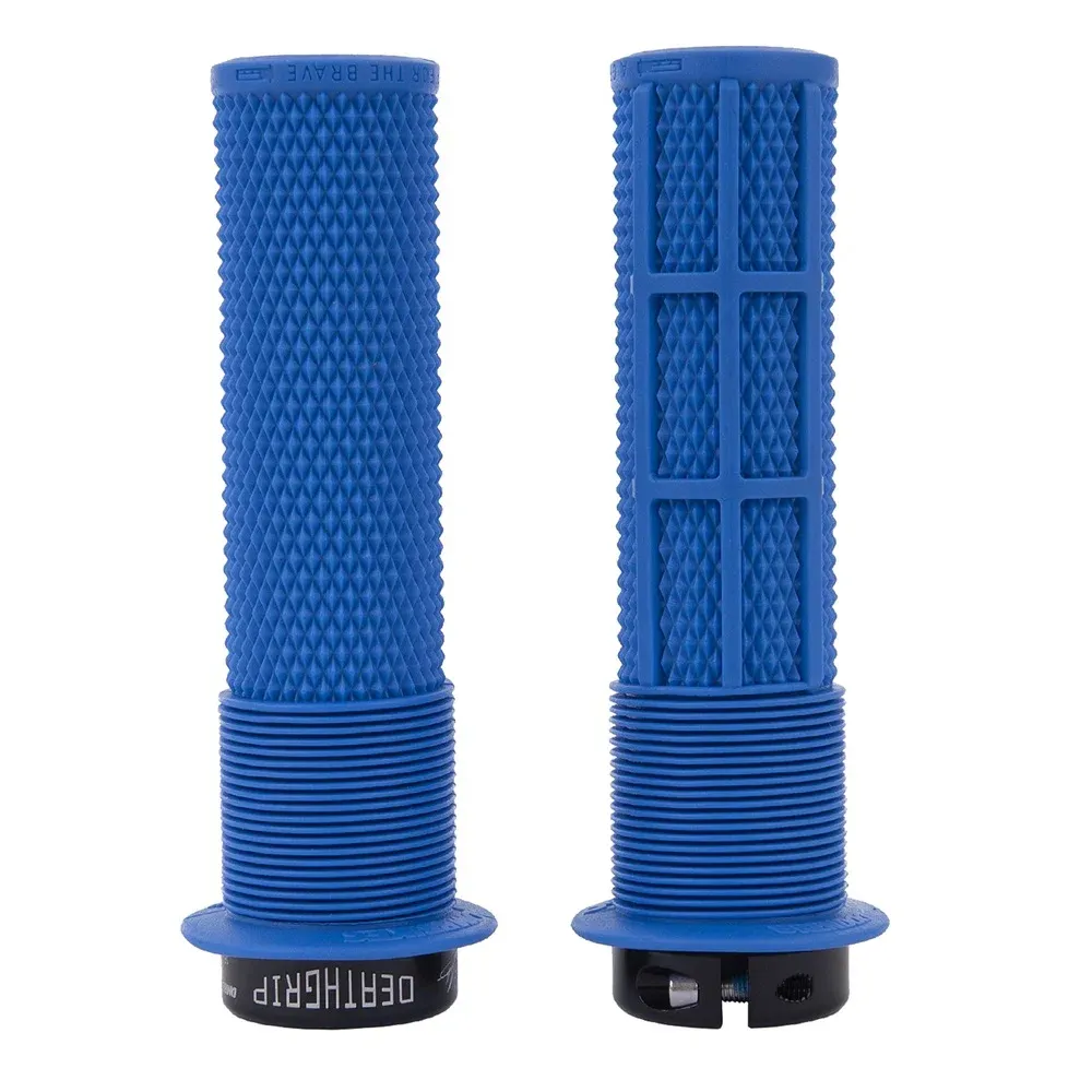 uPRISE Bikes DMR BRENDOG DeathGrip Flange MTB Grips - Thin - Navy Blue | Price match, 365 day returns, 18-Month Warranty, Finance Available & Free UK Delivery