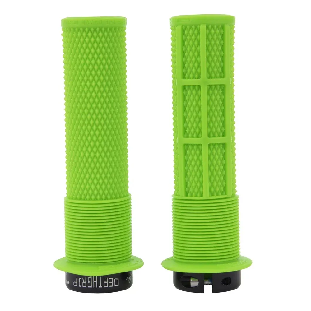 uPRISE Bikes DMR BRENDOG DeathGrip Flange MTB Grips - Thin - Sick Green | Price match, 365 day returns, 18-Month Warranty, Finance Available & Free UK Delivery
