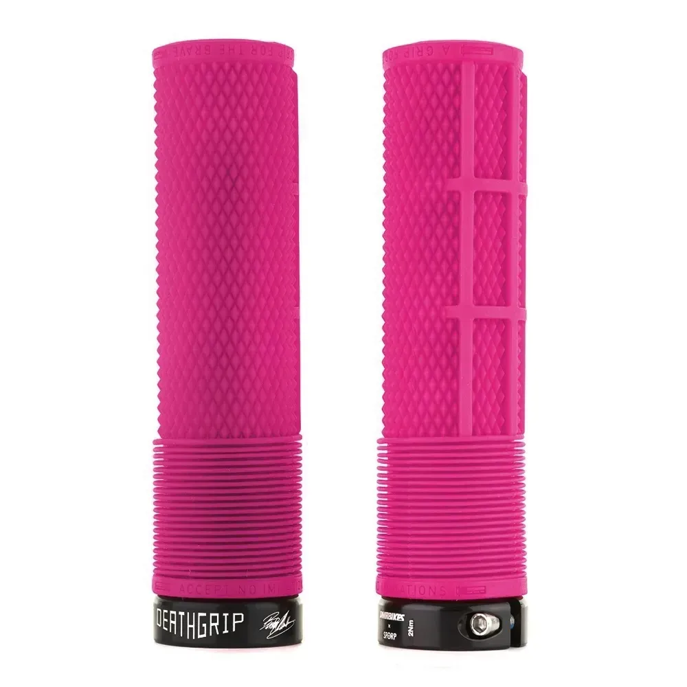 uPRISE Bikes DMR BRENDOG DeathGrip MTB Grips - Thin - Pink | Price match, 365 day return s, 18-Month Warranty, Finance Available & Free UK Delivery