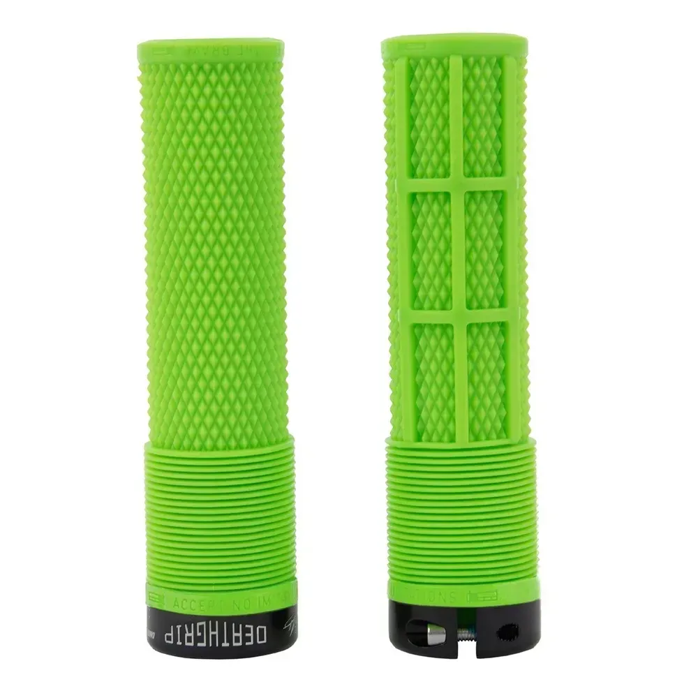 uPRISE Bikes DMR BRENDOG DeathGrip MTB Grips - Thin - Sick Green | Price match, 365 day return s, 18-Month Warranty, Finance Available & Free UK Delivery