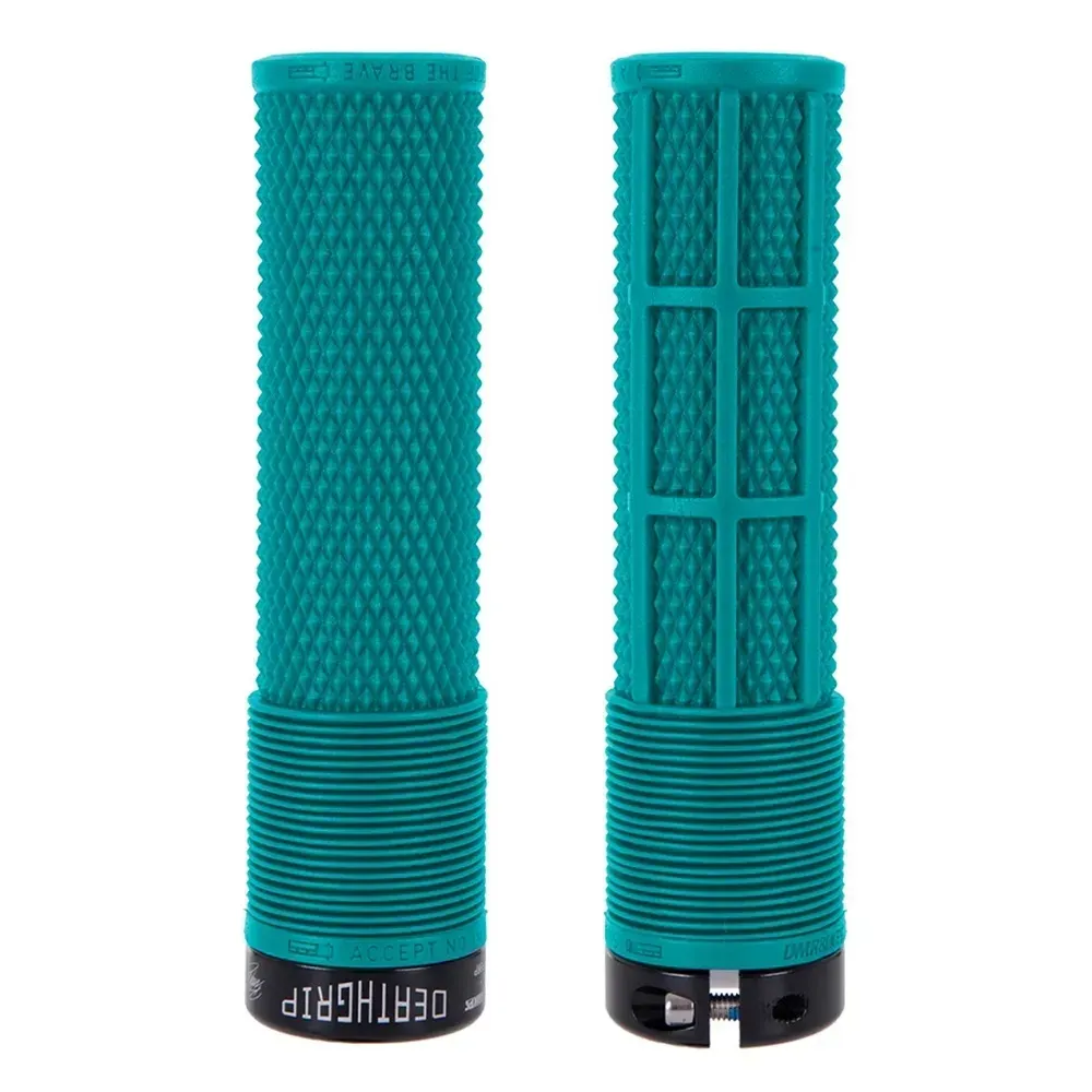 uPRISE Bikes DMR BRENDOG DeathGrip MTB Grips - Thin - Turquoise | Price match, 365 day return s, 18-Month Warranty, Finance Available & Free UK Delivery