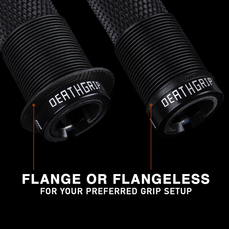 DMR DeathGrip 2 Flanged MTB Grips - Thin - Black-4