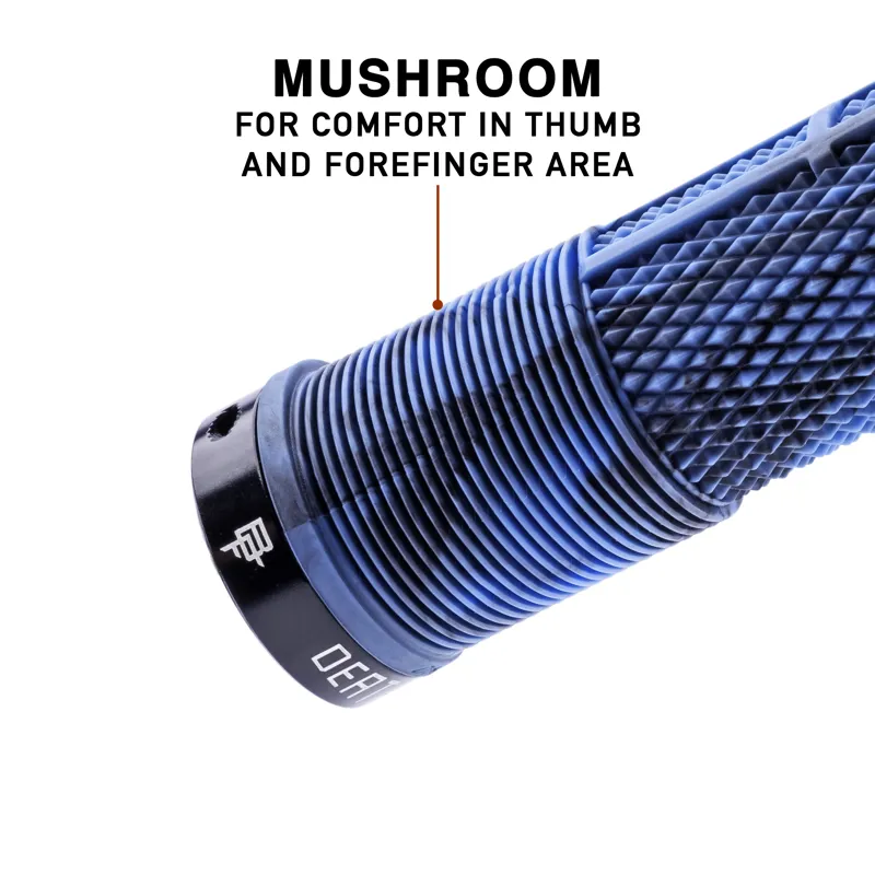 DMR DeathGrip 2 Non Flange MTB Grips - Thick - Blue Marble-5