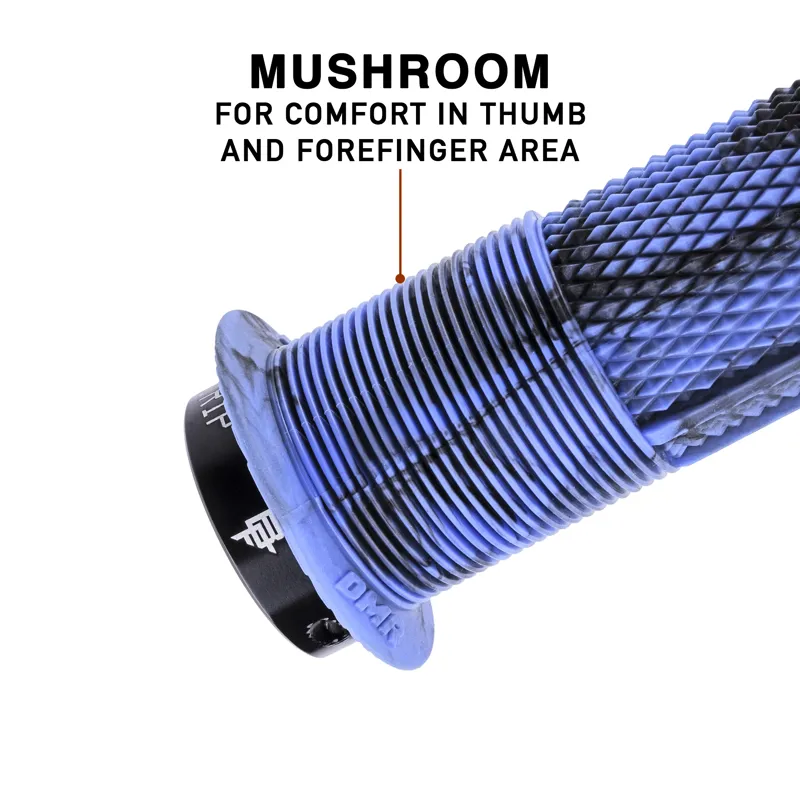 DMR DeathGrip 2 Flanged MTB Grips - Thick - Blue Marble-7