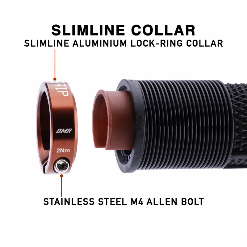 DMR DeathGrip 2 Race Non Flange MTB Grips - Thin - Black-3