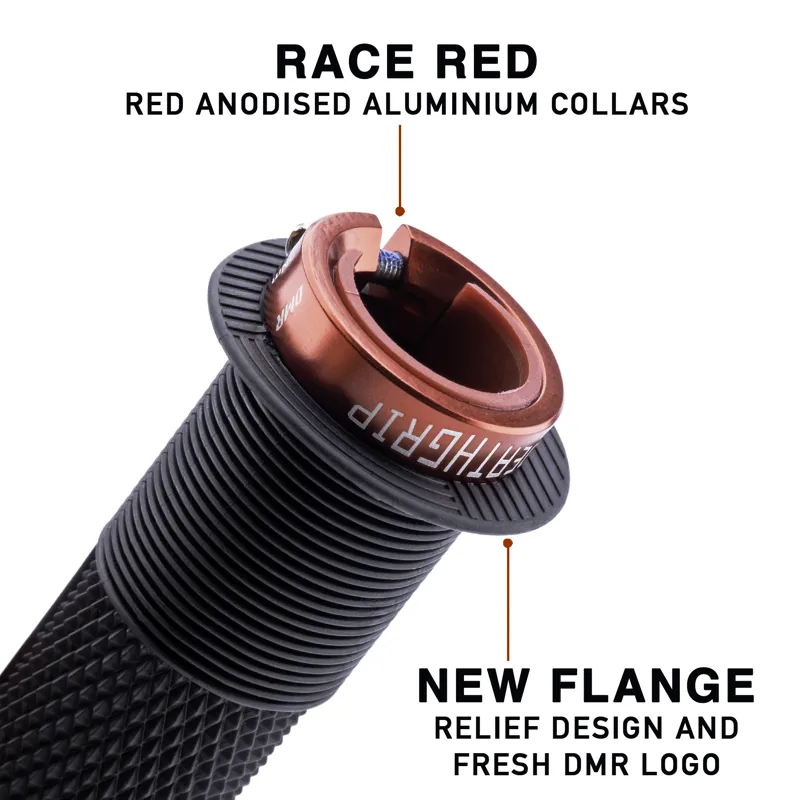 DMR DeathGrip 2 Race Flanged MTB Grips - Thick - Black-4
