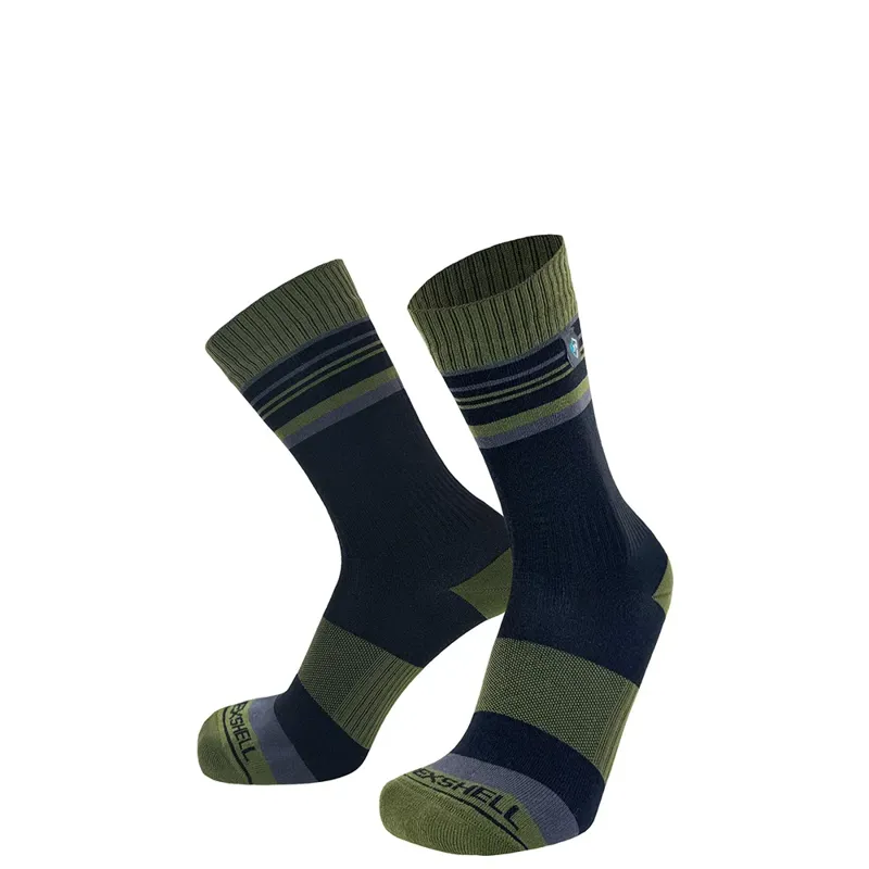 Dexshell Thermlite 2.0 Waterproof Socks - Black/Olive Green