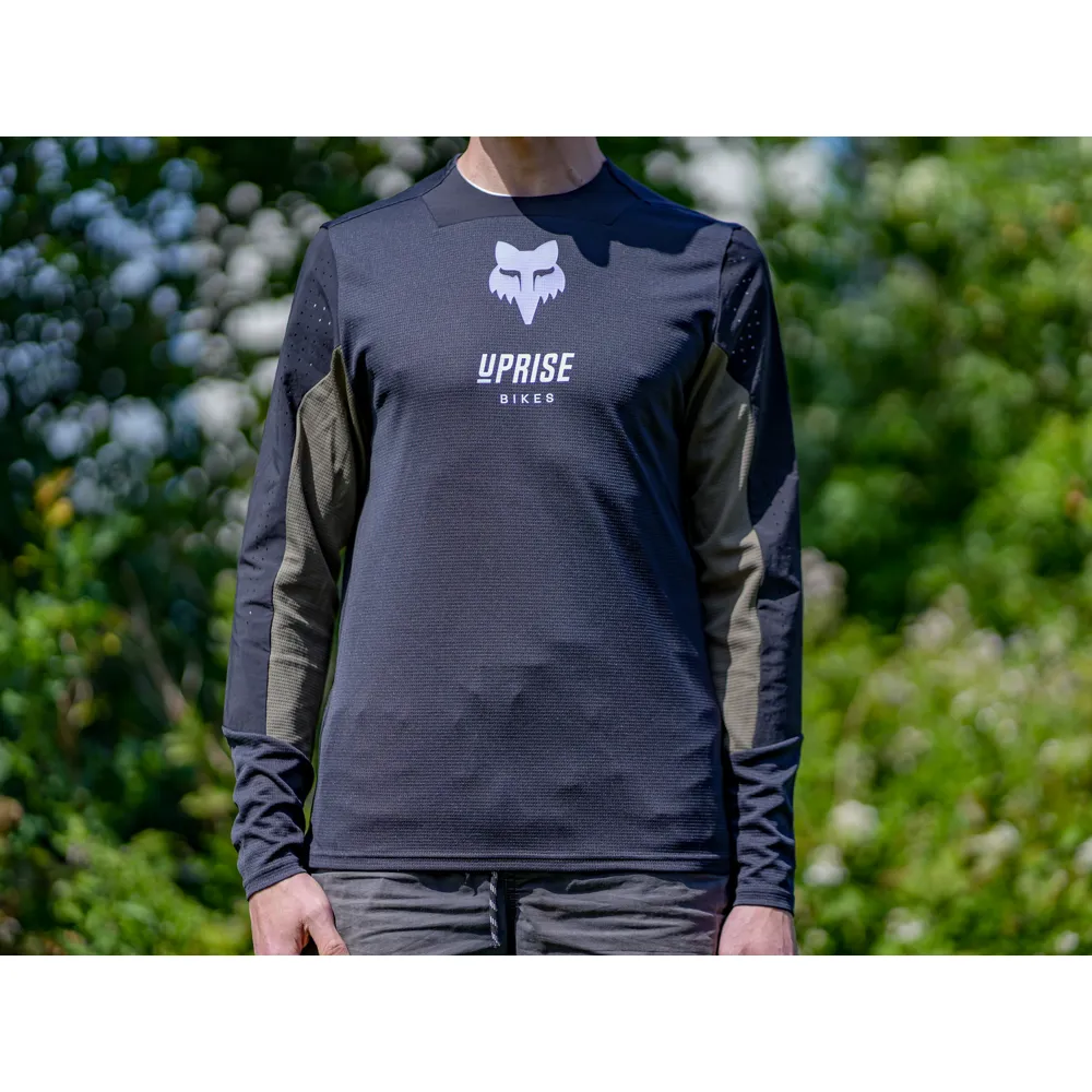 uPRISE Bikes Fox Clothing Fox Defend Uprise Men's Long Sleeve Jersey - Park Black | Price match, 365 day return s, 18-Month Warranty, Finance Available & Free UK Delivery