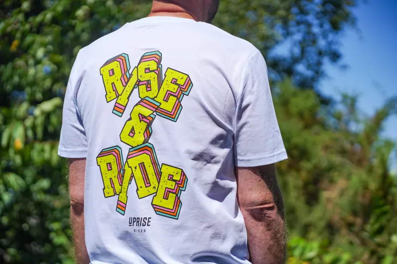Uprise Rise And Ride Unisex Short Sleeve Tee - White-3