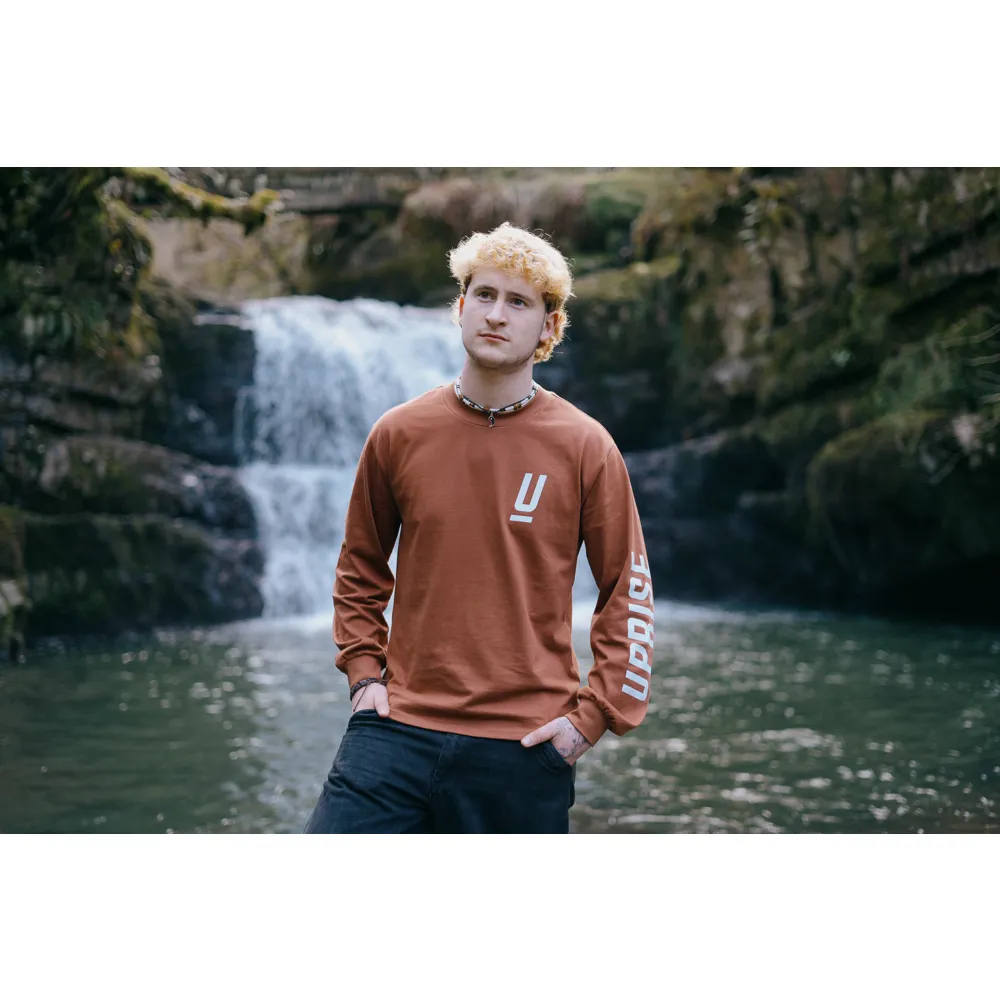 uPRISE Bikes Uprise Long Sleeve Unisex Heavy Tee -  Clay | Price match, 365 day return s, 18-Month Warranty, Finance Available & Free UK Delivery