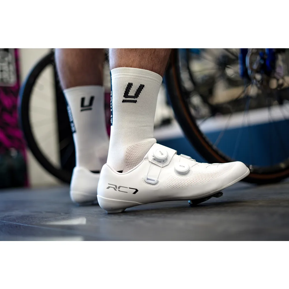 uPRISE Bikes Uprise Performance Unisex Socks - White | Price match, 365 day return s, 18-Month Warranty, Finance Available & Free UK Delivery