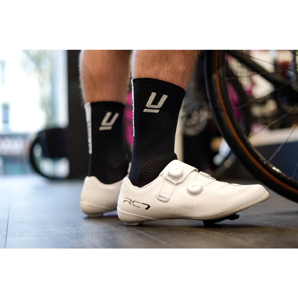 uPRISE Bikes Uprise Performance Unisex Socks - Black | Price match, 365 day return s, 18-Month Warranty, Finance Available & Free UK Delivery