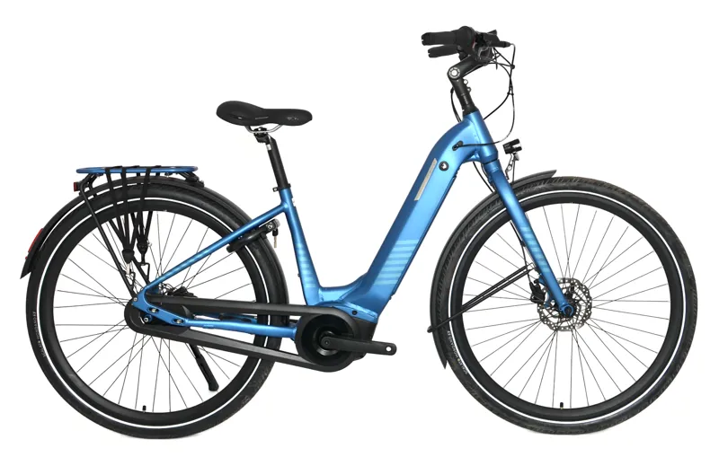 Ex Demo Frappe FBC 600i Unisex Urban Electric Hybrid Bike - 44 cm - Blue