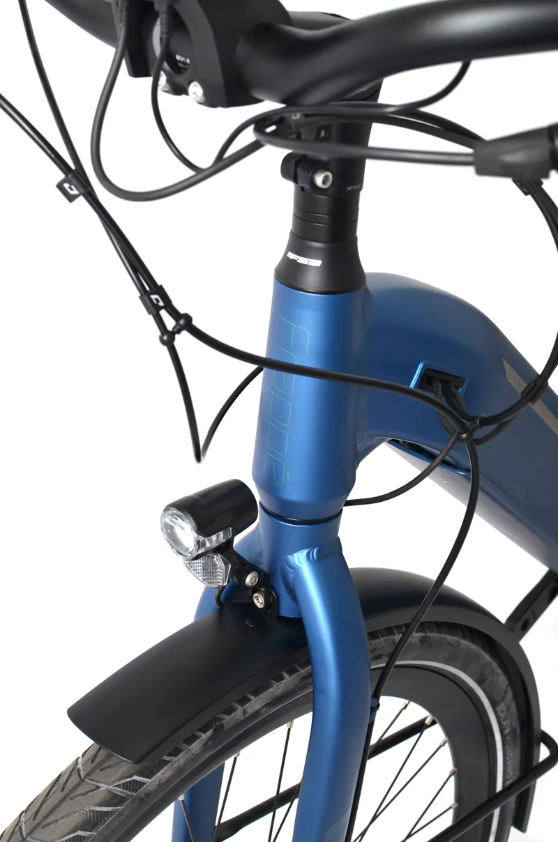 Ex Demo Frappe FBC 600i Unisex Urban Electric Hybrid Bike - 44 cm - Blue-4