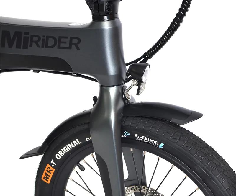 Ex Demo MiRider One 20w Folding Electric Bike - Onyx Grey-2