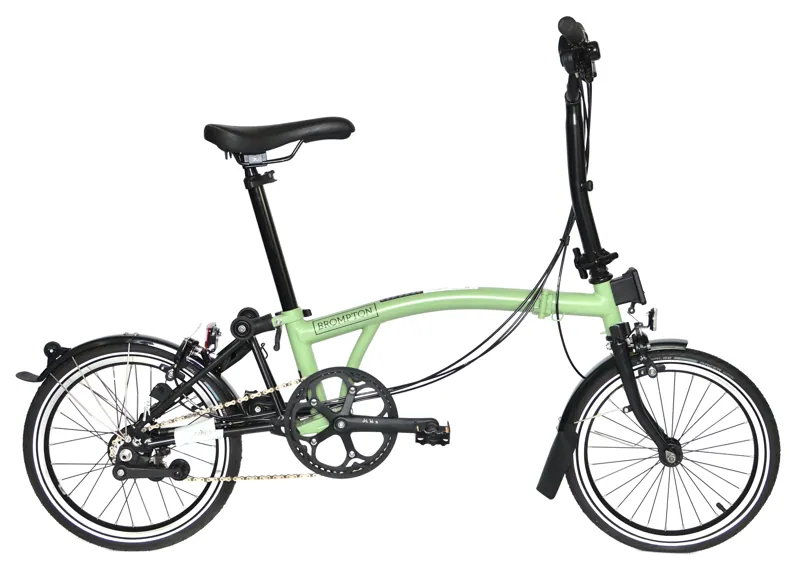 Ex Demo Brompton 2024 C Line 6 Speed Folding Bike Mid Bar - Matcha Green