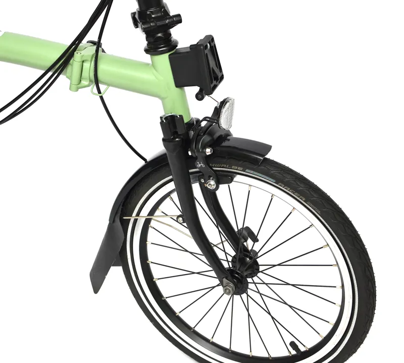 Ex Demo Brompton 2024 C Line 6 Speed Folding Bike Mid Bar - Matcha Green-2