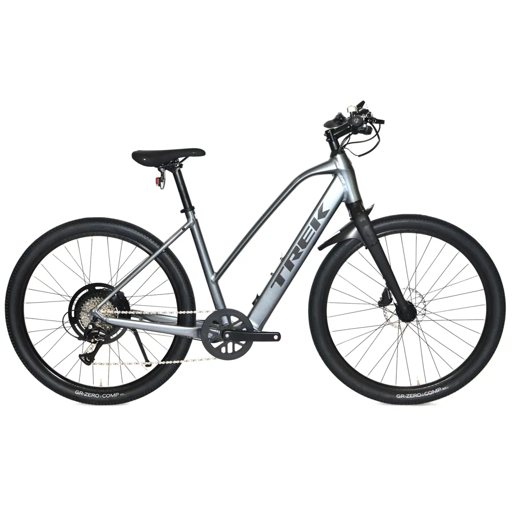 uPRISE Bikes Ex Demo Trek Dual Sport+ 2 Stagger LT 2024 Electric Hybrid Bike - Medium - Galactic Grey | Price match, 365 day return s, 18-Month Warranty, Finance Available & Free UK Delivery