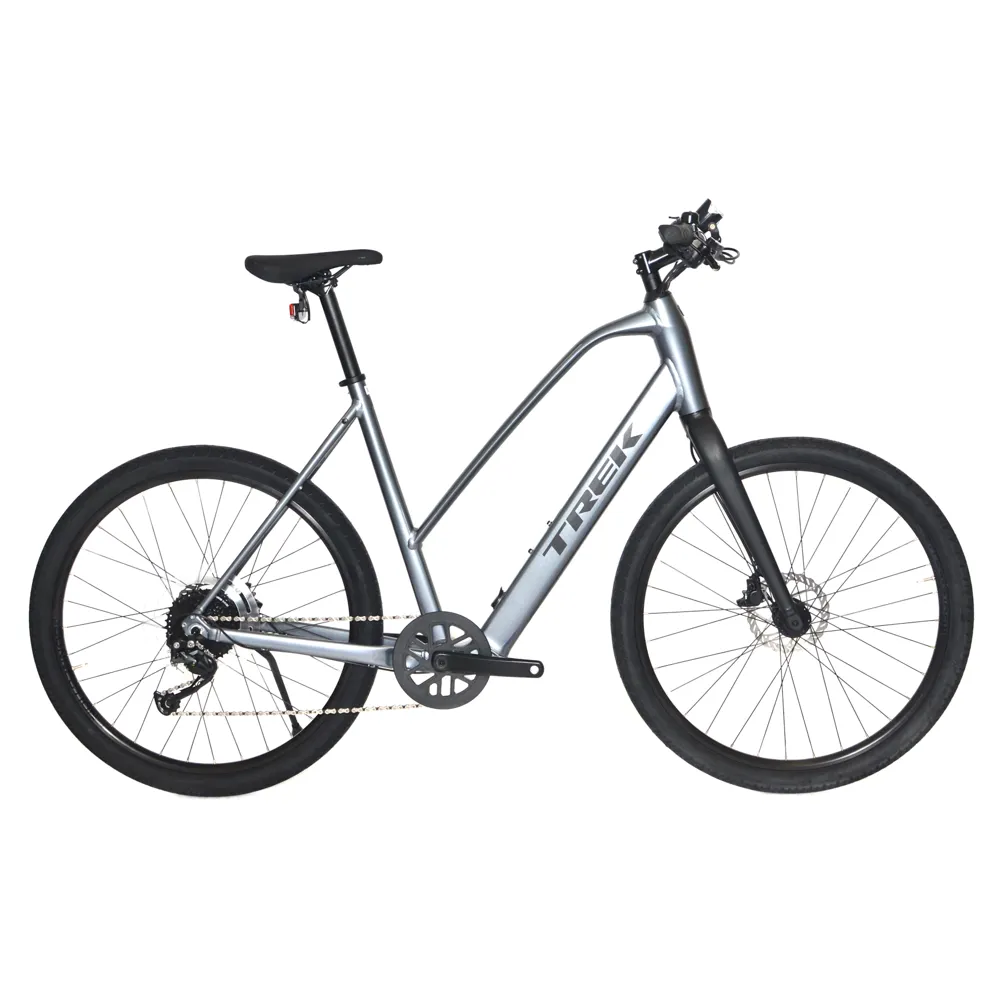 uPRISE Bikes Nearly New Trek Dual Sport+ 2 Stagger 252 Electric Hybrid Bike - X-Large - Grey | Price match, 365 day returns, 18-Month Warranty, Finance Available & Free UK Delivery