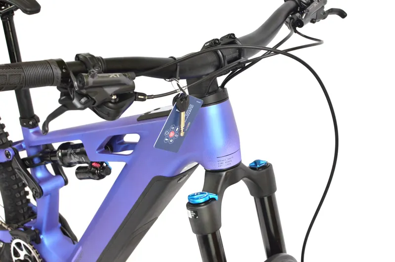 Nearly New Cube Stereo Hybrid ONE77 HPC SLX 800 2026 Electric MTB - Small - Blue Iris/Black-5