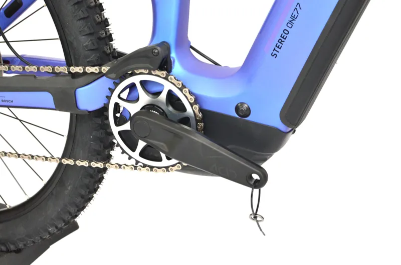 Nearly New Cube Stereo Hybrid ONE77 HPC SLX 800 2026 Electric MTB - Small - Blue Iris/Black-6