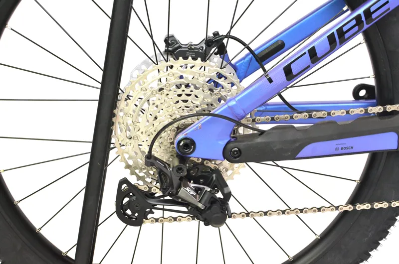 Nearly New Cube Stereo Hybrid ONE77 HPC SLX 800 2026 Electric MTB - Small - Blue Iris/Black-7