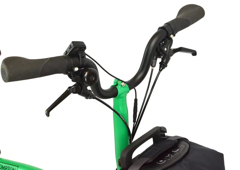Ex Demo Brompton C Line 4 Speed Mid Bar 2026 Electric Folding Bike - Palm Green-2