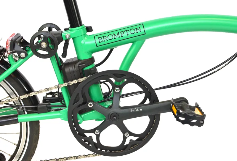 Ex Demo Brompton C Line 4 Speed Mid Bar 2026 Electric Folding Bike - Palm Green-3