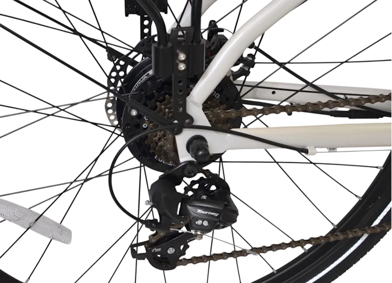 Ex Demo Falcon Liberty Low Step Electric Hybrid Bike - Off-White-1