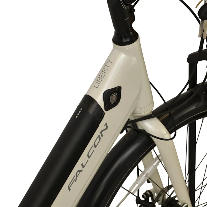 Ex Demo Falcon Liberty Low Step Electric Hybrid Bike - Off-White-2