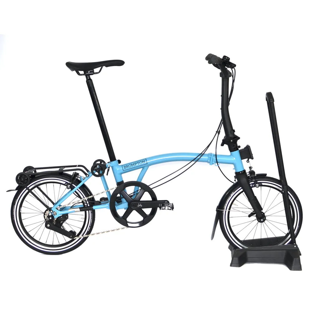 uPRISE Bikes Ex Demo Brompton P line V2 4 Speed Mid Bar Superroll 2026 Folding Bike - Cloud | Price match, 365 day returns, 18-Month Warranty, Finance Available & Free UK Delivery