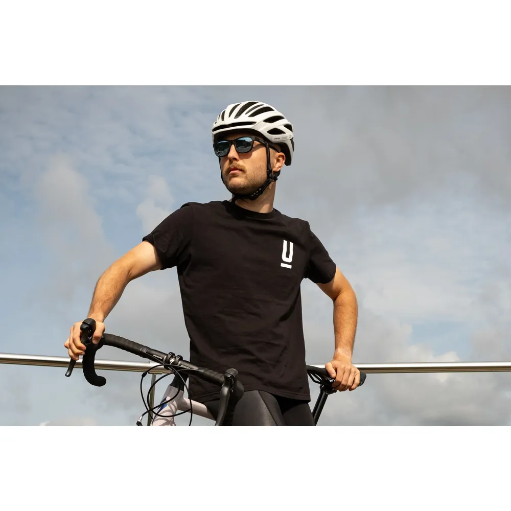 uPRISE Bikes Uprise Logo Unisex Cotton Tee - Black | Price match, 365 day return s, 18-Month Warranty, Finance Available & Free UK Delivery