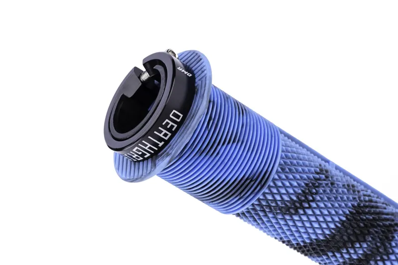 DMR DeathGrip 2 Flanged MTB Grips - Thick - Blue Marble-3