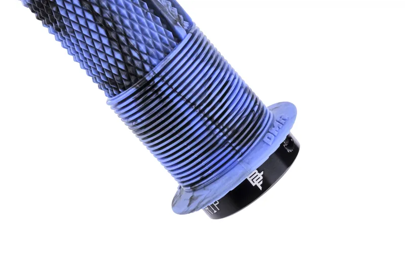 DMR DeathGrip 2 Flanged MTB Grips - Thin - Blue Marble-4